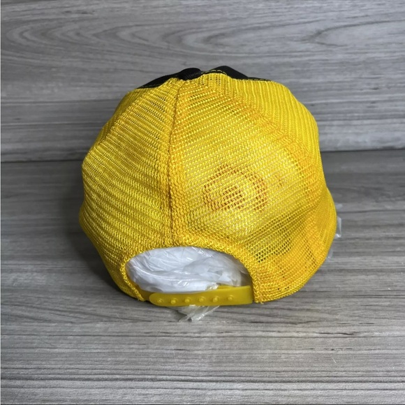 Vintage Pittsburgh Steelers Mesh Snapback Hat Cap NFL Black Yellow Taiwan VNTG - Picture 4 of 5